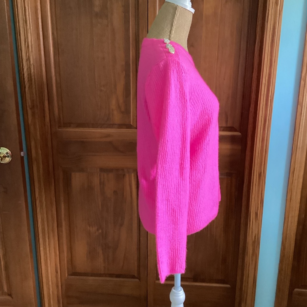 Lilly Pulitzer Morgen Pink Crew Neck Sweater - Picture 3 of 5